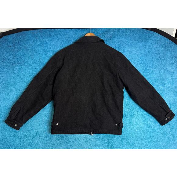 Vintage Old Navy Men’s Wool Blend Jacket Black Size L – Full Zip, Classic Style - Picture 11 of 13